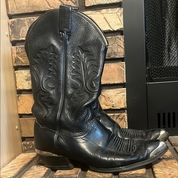 Panhandle Slim Other - Panhandle Slim Black Leather Men’s Cowboy Boots Size 9